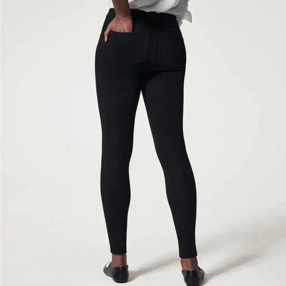 Spanx Black Jean-ish Ankle Knit Leggings - Picture 2 of 7
